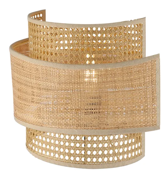 2024 Rattan Pendant Light: Handwoven Wicker Wall Light as Unique Light Fixtures