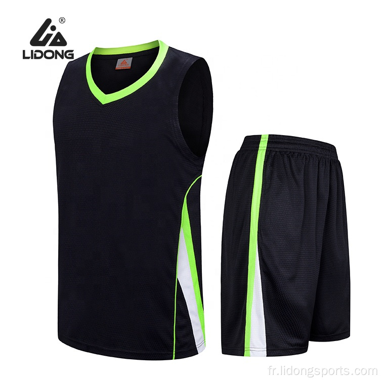 Conception d&#39;uniformes de basket-ball universitaire en gros