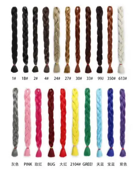 Xuchang Factory Wholesale Hot Sell Synthetic Braiding Hair Ombre Colors Jumbo Braiding Hair