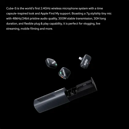 Godox Cube-S 2.4GHz Wireless Microphone System for Recording and Live Noise Reduction Equipment