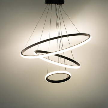 LOHAS Geometrical 3-Ring Circle Design LED Chandelier Ceiling Light