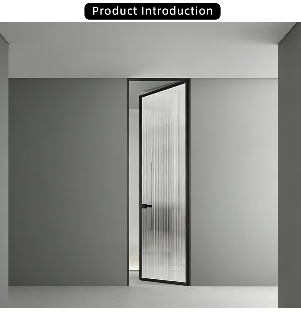 Single Panel Ultra White Changhong Glass Swing Door YJ-R037 X