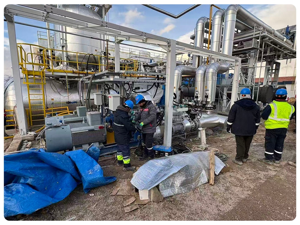 Industrial heat transfer oil delivery