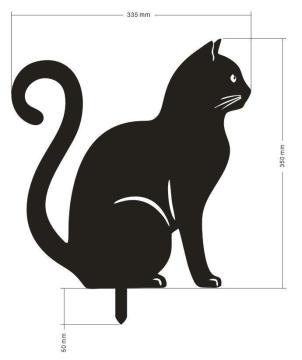 Hoge kwaliteit metalen kattentekeninzet voor tuindecoratie
