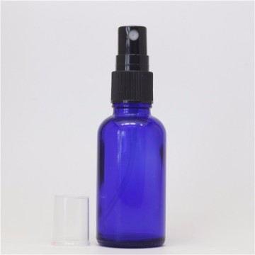 Glass Spray Bottles 1 Oz Cobalt Blue Boston Round with Fine Mist Sprayer