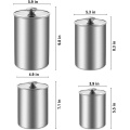 キッチンステンレス鋼の窓のキャニスターセット