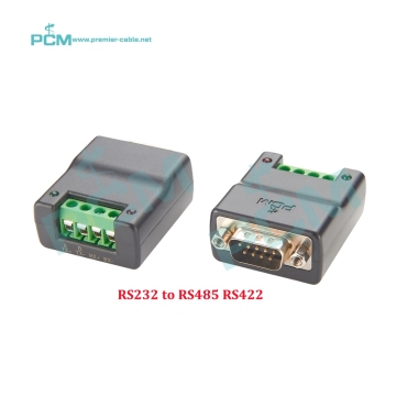 Industrial Control: DB9 Male RS232 to RS485/RS422 Solderless Converter for Seamless Serial Communication