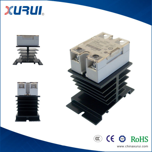 Din rail mount 480v 5a ssr with heat sink