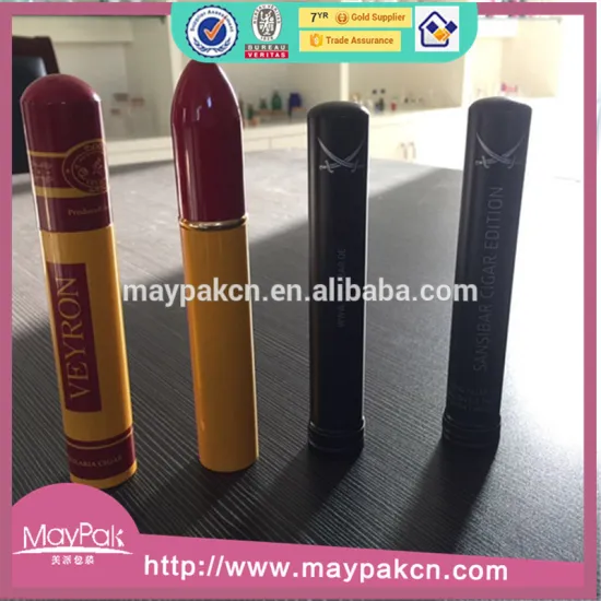 high quanlity aluminum cigar tubes screw cap