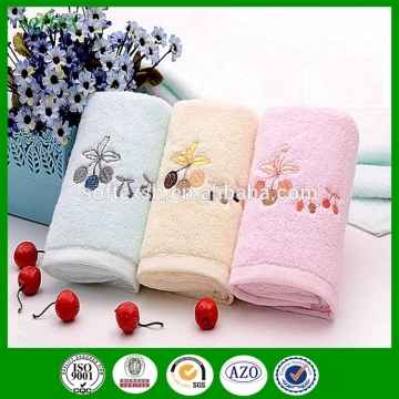 new zero twisted embroidery 100 cotton terry towel with artificial cherry