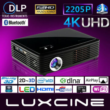 2015 Hot Sales! High Quality Ultra HD Multimedia 3D LED Portable Projector/Home Projector/Mini Projector Support WIFI