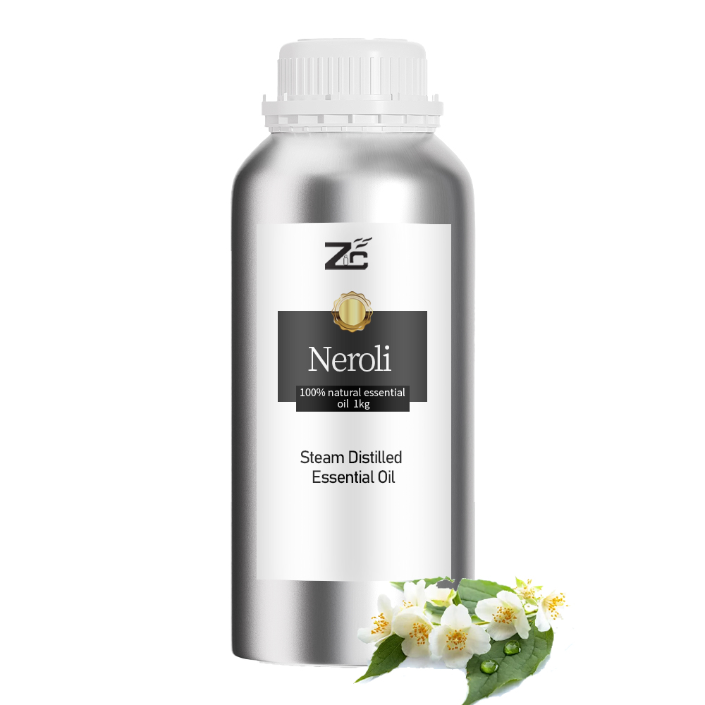 Aceite esencial de neroli de suministro a granel 100% puro, aceite esencial de neroli orgánico