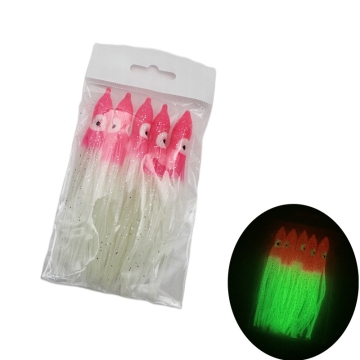 High Quality Luminous Octopus Skirts Soft Fishing Lures - 5pcs/bag