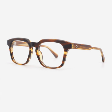 Square Classic Acetate Men's Optical Frames 23A3095