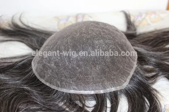 Elegant-wig cheap toupees for men, remy hair topper hand tied