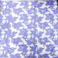 Jacquard a rete floreale viola blu