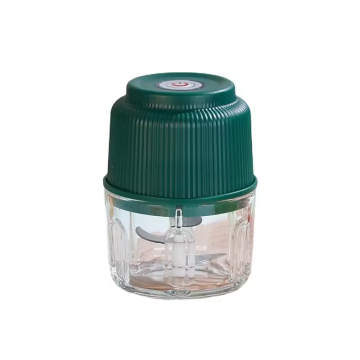 Mini Electric Food Chopper Machine - Manual Vegetable and Meat Grinder with 380ml Bowl