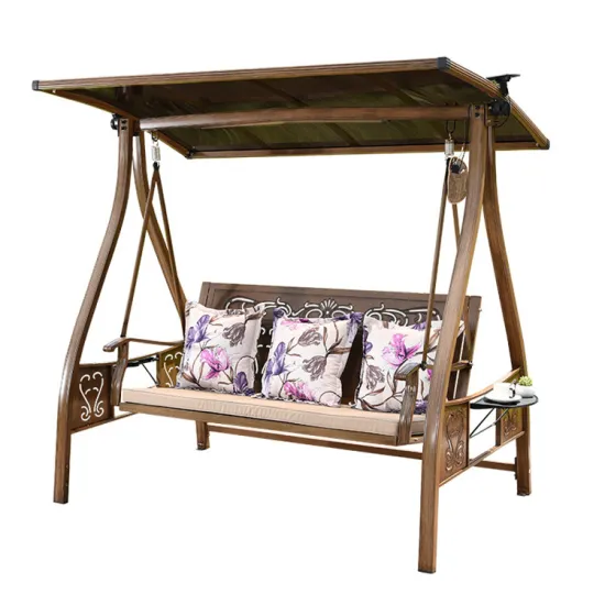 Two Seater Hanging Garden Swing Chair with Canopy for Outdoor Use