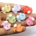 Candy Color Kawaii Dinosaur Flatback Resina Charm per auto Keying Ornament Simulazione Cartoon Animal Beads Cabochon Parti di arte fai da te