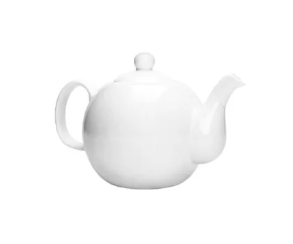 White Porcelain Tea Pot with Upgraded Strainer for Loose Leaf Tea