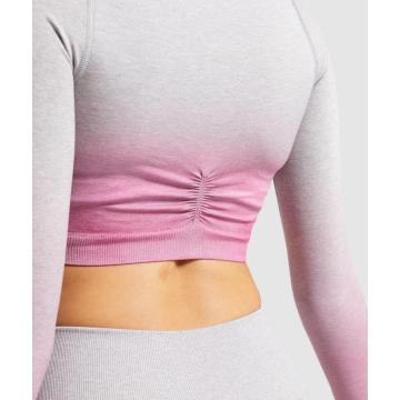 Passen Sie Ombre Seamless Womens Yoga Wear an