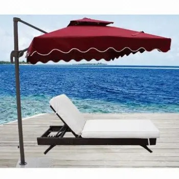 Square Aluminum 3x3m Double Rome umbrella with PA Coating