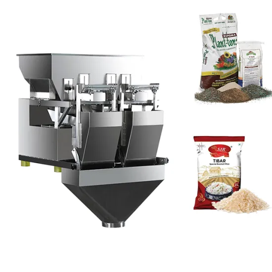 Semi-Auto 2 Heads Linear Weigher Fertilizer Powder Packing Machine 5kg