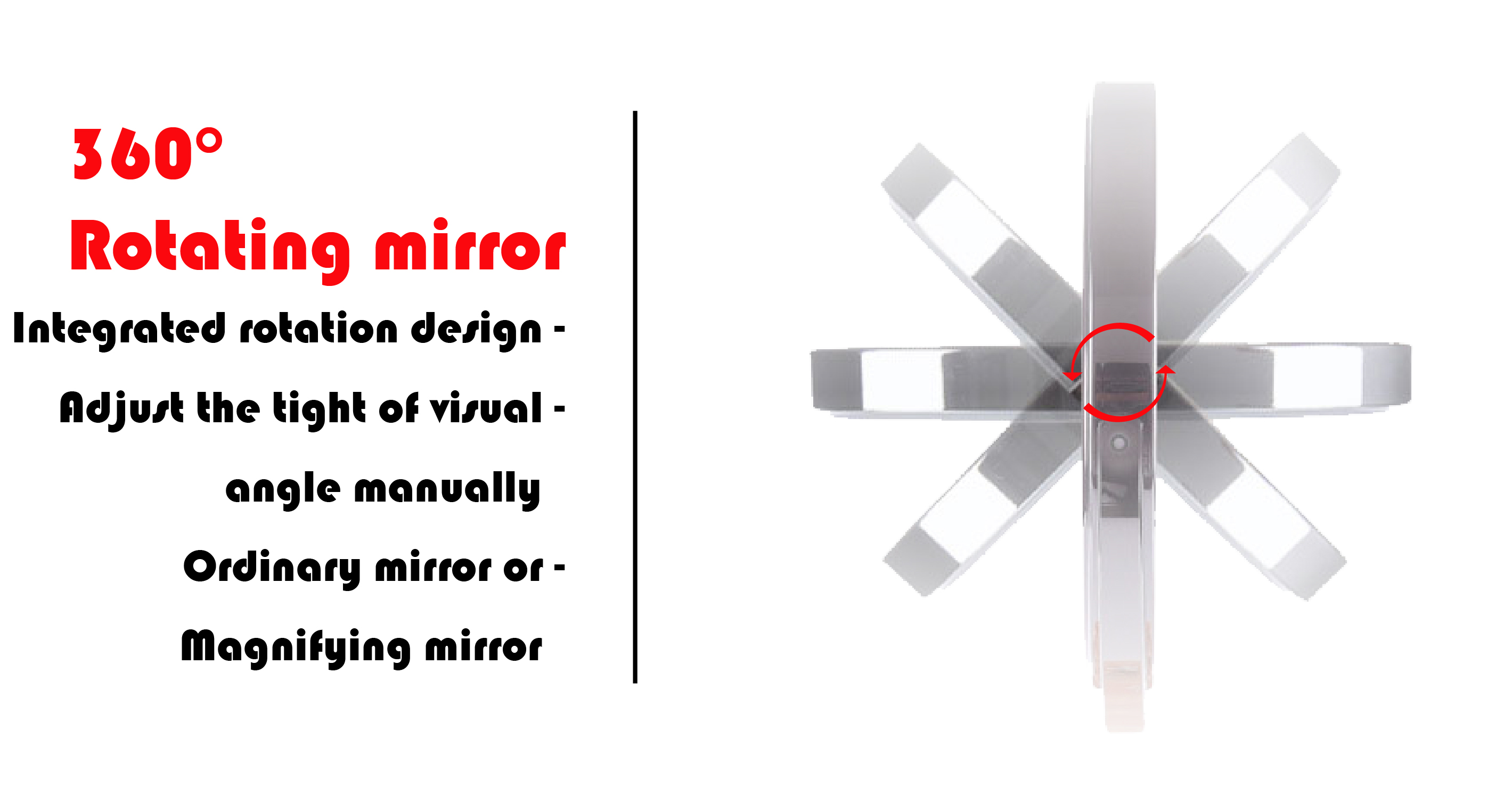 Classic double-sided bathroom Wall mirror