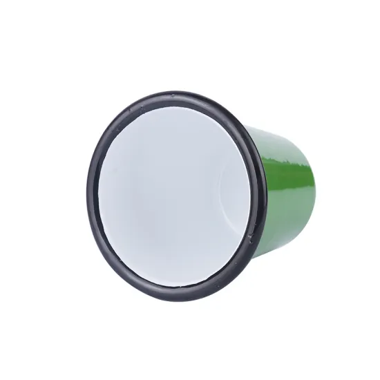 Green Color Enamel Cup Rolled Rim Enamel Cup High Quality Enamel Cup 0.5mm Thickness Enamel Cup 300ml Enamel Cup