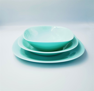 Tableware Lake Blue Opal Glass Dinner Plate Set