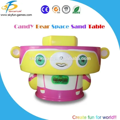 DIY cute candy bear space sand table for kids
