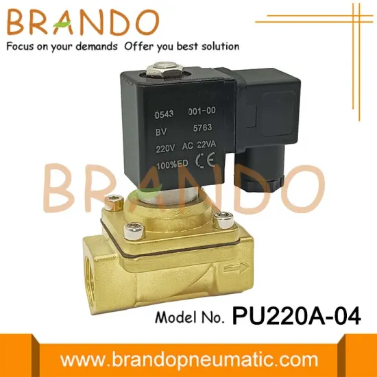 PU220A-04 1/2'' 2/2 Way Brass Solenoid Valve Shako Type