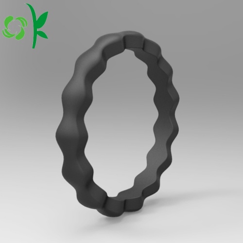 Wavy Silicone Ring Personlighet Bästa Kvalitet Bröllop Ringar