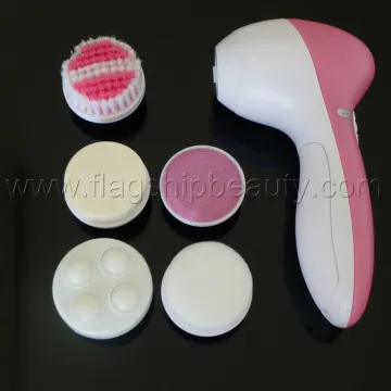2014 beauty whitening facial cleanser machine face massager 5 In 1 facial brush