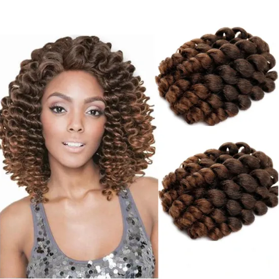 Cheap Wand Curl Twist Crochet Hair Extensions Solid And Ombre Color Curling Twist Braid Hair Wand 8inch Synthetic Fiber
