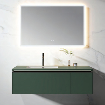 Modern Luxury Wall-Mounted Floating Bathroom Vanity with Sink Lighting