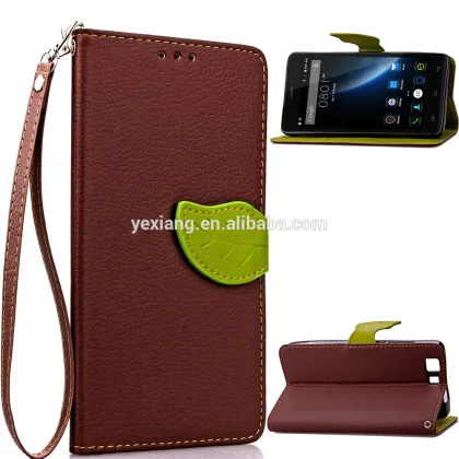 Flip Leather wallet back cover mobile smart phone case for doogee x5 pro case