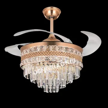 Modern Luxury Smart Home LED Ceiling Fan Chandelier