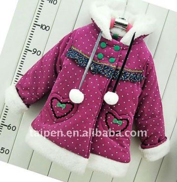 Lovely Baby Girls Coat Maroon Winter 100% Cotton Girls Coat