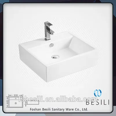 Luxury bathroom cabinet ceramic Washing Basin D8226