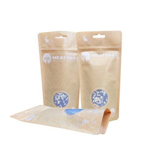 Biodegradowalna torba do pakowania karmy dla zwierząt typu Standup z okienkiem