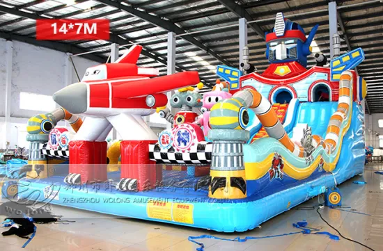 Commercial Outdoor Inflatable Amusement Jumping castle with slide