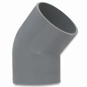 PN10 PVC Pipe Fitting with Solvent Joint, Measures 20 to 400mm, Used for Water Supply