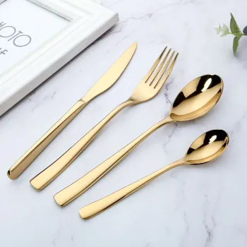 Wholesale Gold Plated Stainless Steel Cutlery Set