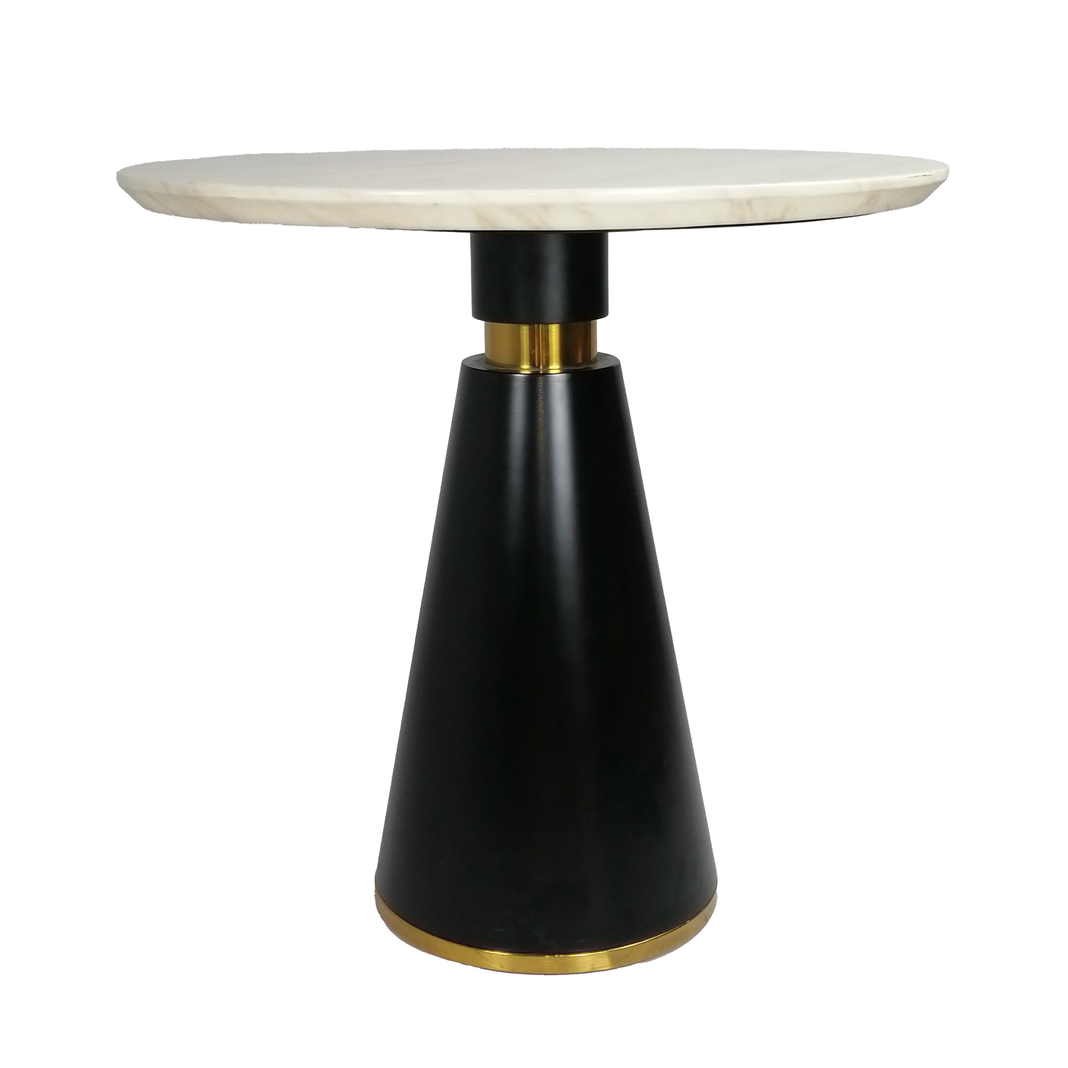 Popular New Design Marble Dining Table with Black Gold Metal Double Assembly Table Legs Cafe Dining Table for Restaurants