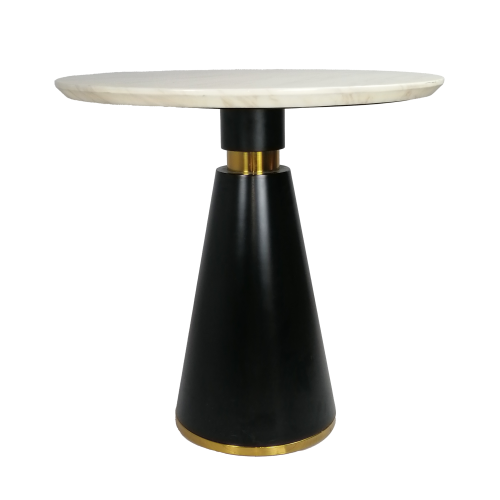 Mesa de café redonda de mármol falso