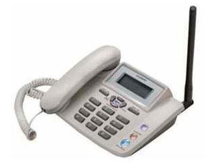 White CDMA wireless home phone with SIM card , FM wireless