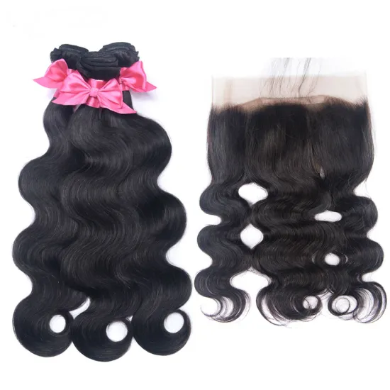 Usexy Best Selling Remy Brazilian Hair Weave Body Wave Bundles With 360 Lace Frontal