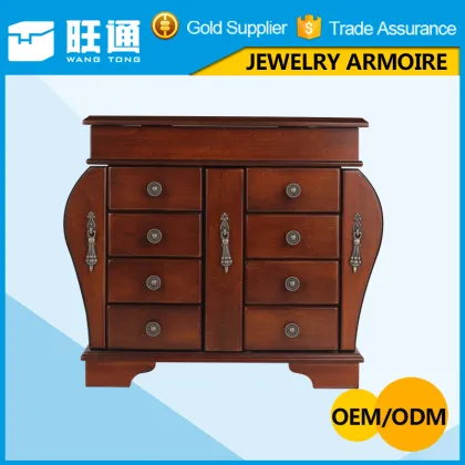 Wooden living room furniture decorative wood display cabinet
