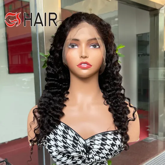 GS Deep Wave 360 HD Swiss Lace Front Human Hair Wigs for Black Women